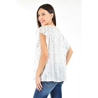 Foto 3 | Blusa de Chifon Sin Manga Roman Fashion /juvenil 10731 Blanco