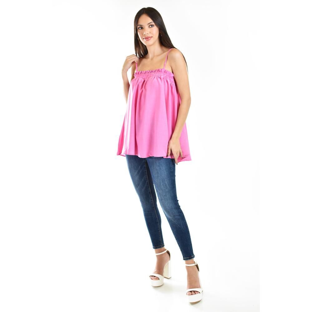 Foto 7 pulgar | Blusa Fresca sin Manga Roman Fashion 2970 Rosa