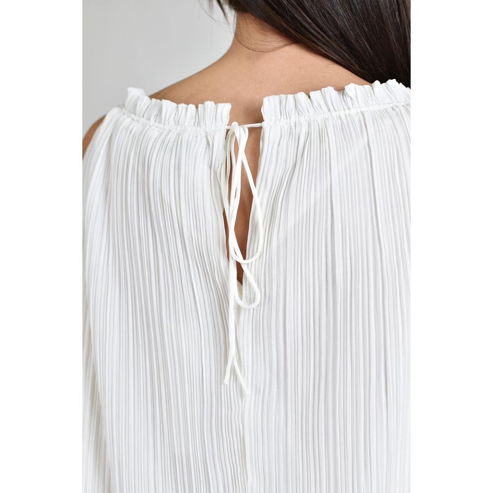 Foto 5 pulgar | Blusa Plisada Roman Fashion Juvenil 2200 Blanca