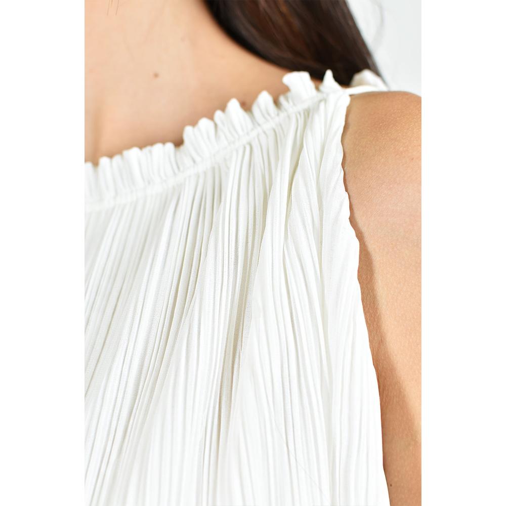 Foto 6 pulgar | Blusa Plisada Roman Fashion Juvenil 2200 Blanca
