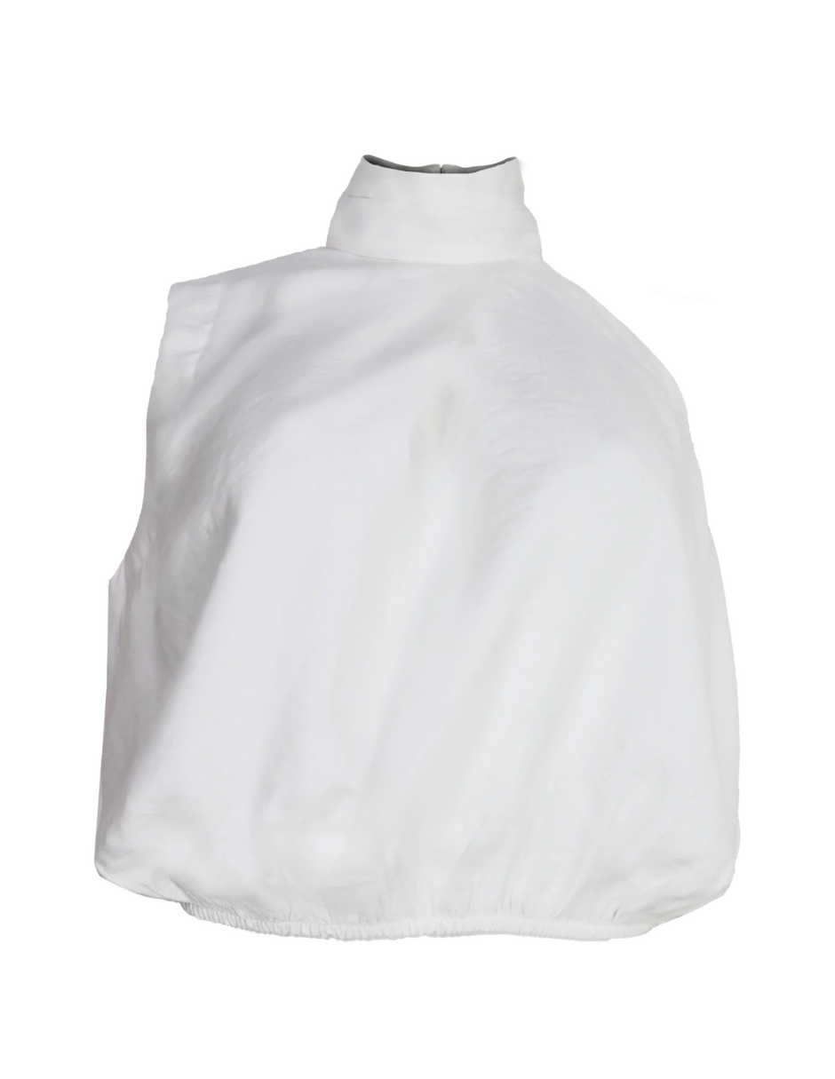 Blusa Cuello Halter Asimétrica Behla J&b Talla M Color Blanco