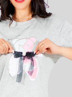 Foto 7 | Playera Oversize De Mujer Pul-1003 Color Gris Con Detalle Y Textura