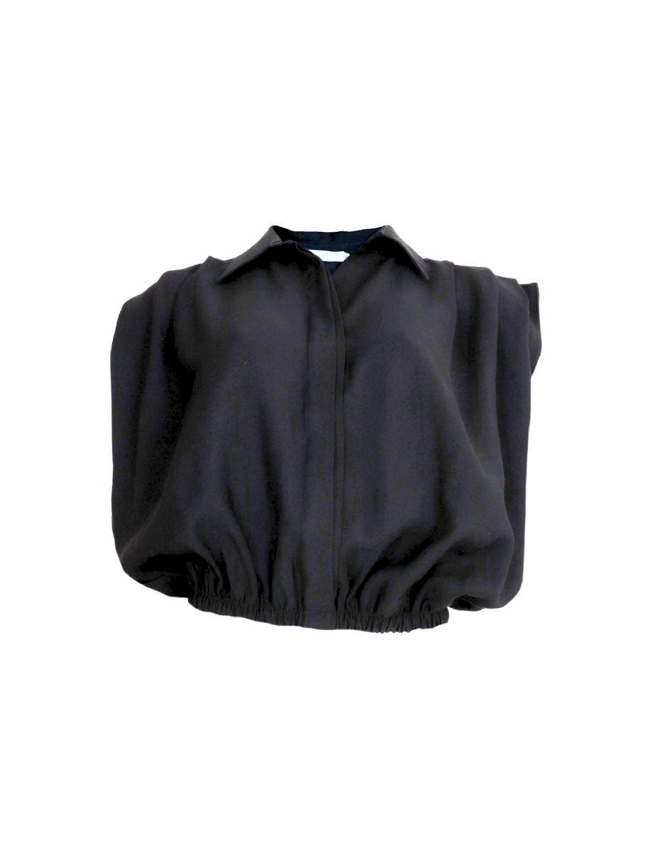 Blusa De Escote En V Behla J&b Talla M Color Negro