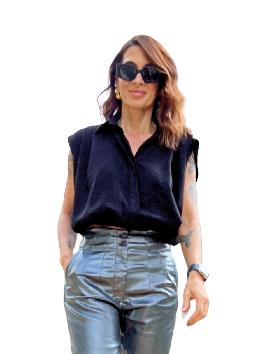 Foto 3 pulgar | Blusa De Escote En V Behla J&b Talla M Color Negro