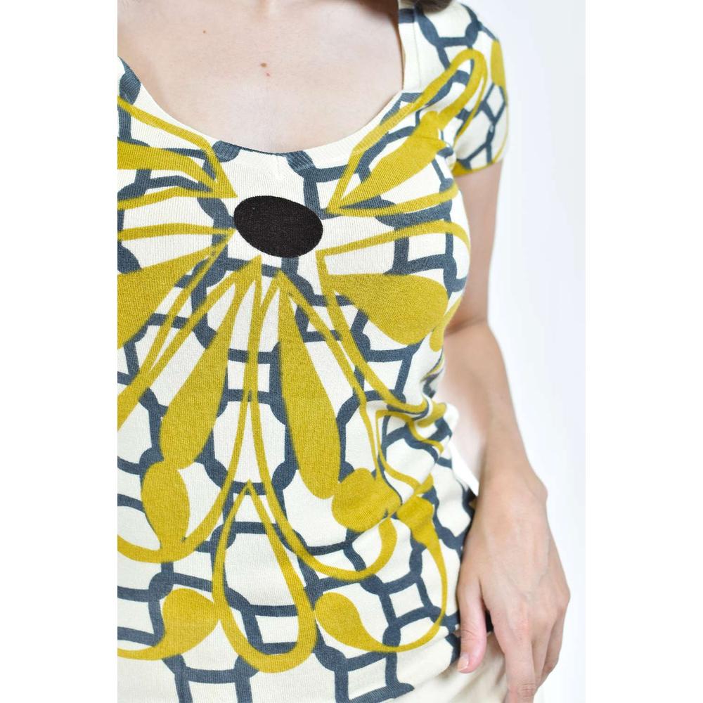 Foto 5 pulgar | Blusa Estampado Geometrico Roman Fashion 30466 Amarilla para Mujer