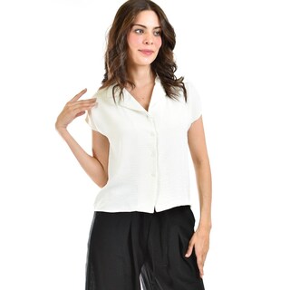 Foto 3 | Blusa Manga Corta Roman Fashion Juvenil Blanco