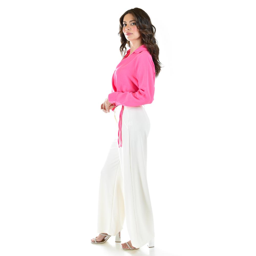 Foto 3 pulgar | Blusa Escote Cruzado Roman Fashion Juvenil 56959 Fucsia