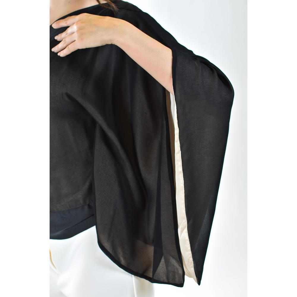 Foto 5 pulgar | Blusa Asimétrica Roman Fashion de un Hombro Color Negro