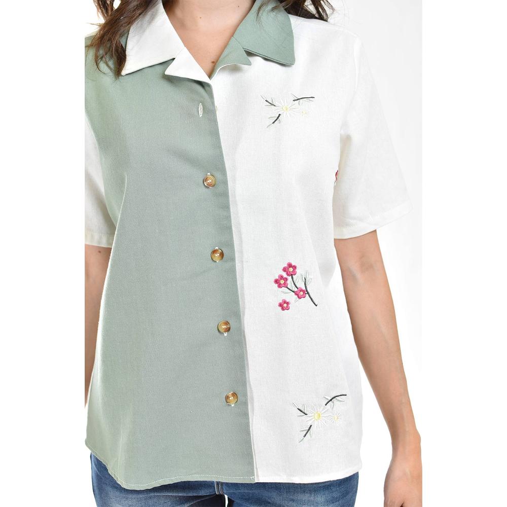Foto 4 | Camisa Bicolor de Lino Corta Roman Fashion Juvenil