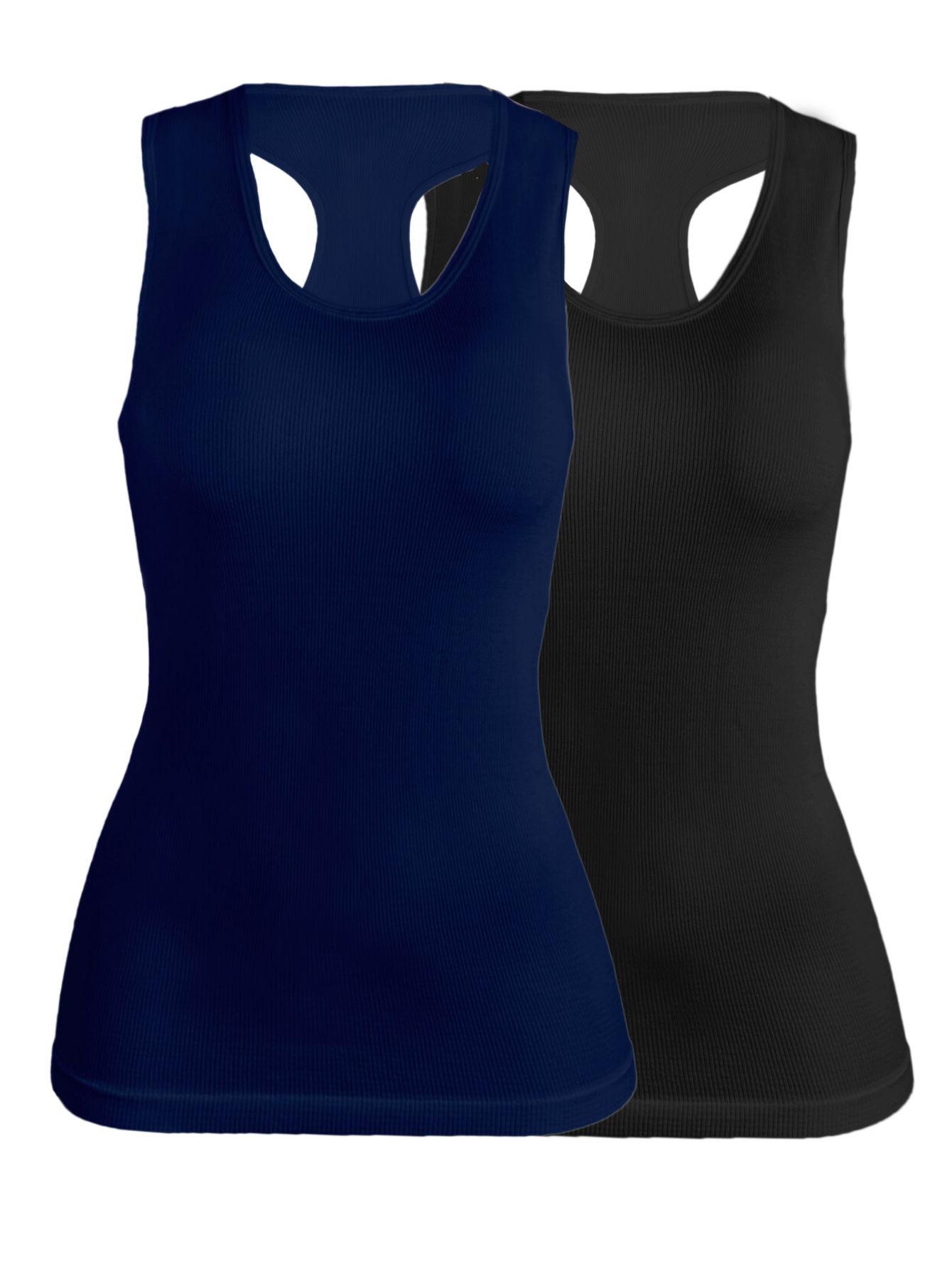 Set De Dos Blusas Mujer Camiseta Dama Bl-1007-px2 Color Negro Y Marino Casual Blusa Negra Crop Top