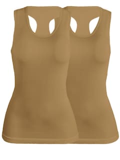 Foto 1 | Set De Dos Blusas Mujer Camiseta Dama Bl-1007-px2 Color Camel Y Camel Casual Blusa Negra Crop Top