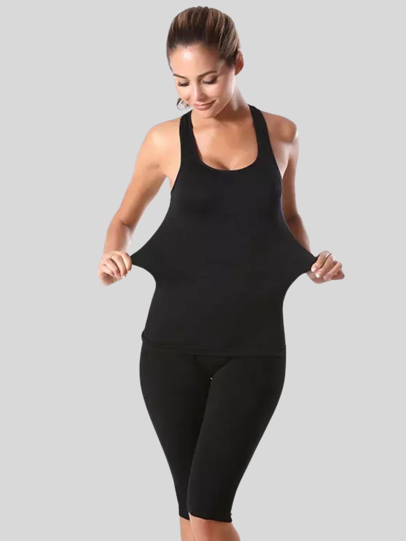 Foto 5 pulgar | Set De Dos Blusas Mujer Camiseta Dama Bl-1007-px2 Color Vino Y Vino Casual Blusa Negra Crop Top