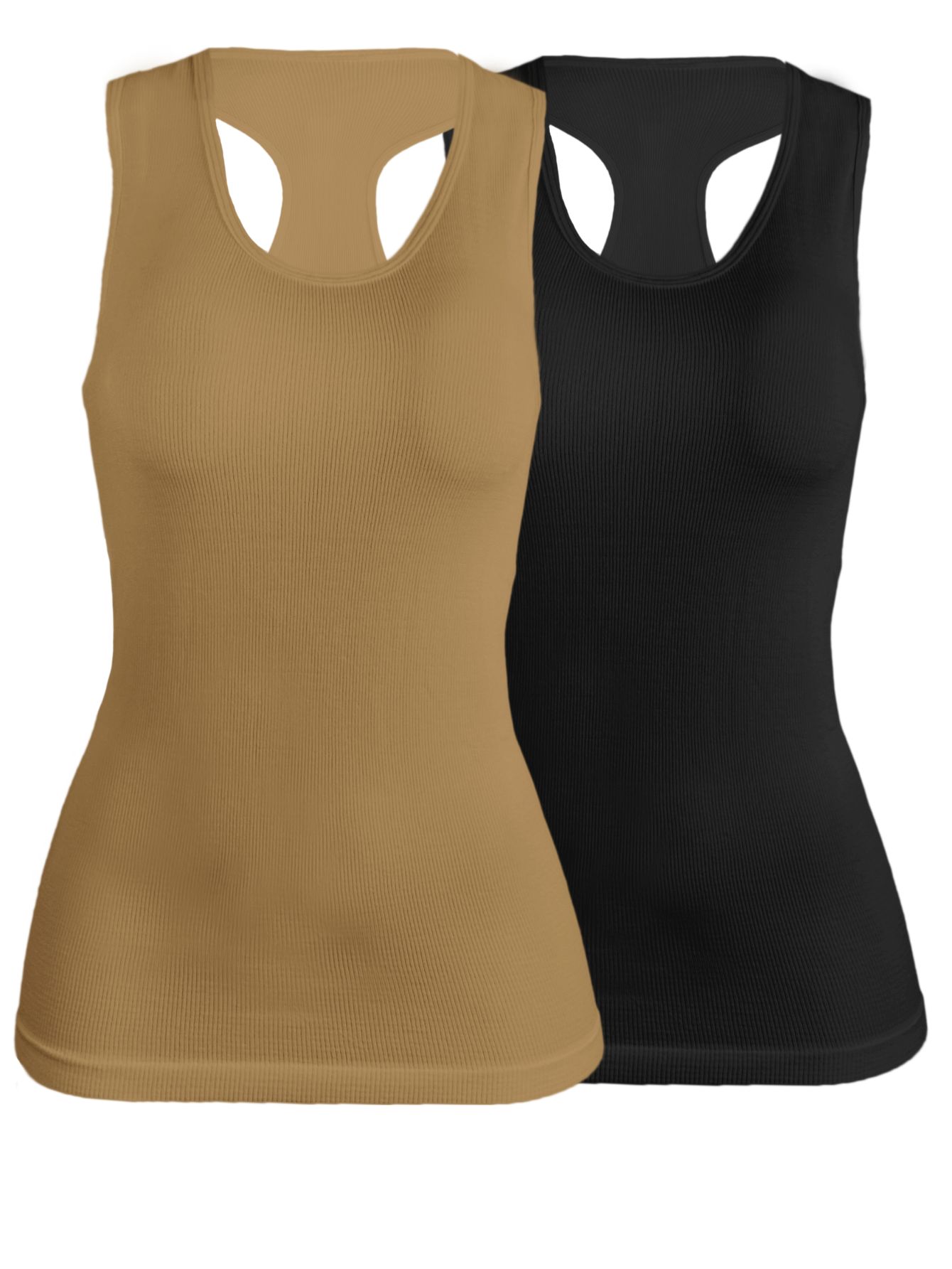 Set De Dos Blusas Mujer Camiseta Dama Bl-1007-px2 Color Negro Y Camel Casual Blusa Negra Crop Top