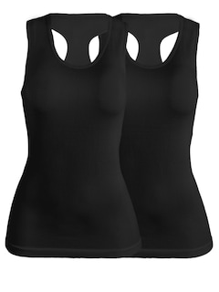Foto 1 | Set De Dos Blusas Mujer Camiseta Dama Bl-1007-px2 Color Negro Y Negro Casual Blusa Negra Crop Top