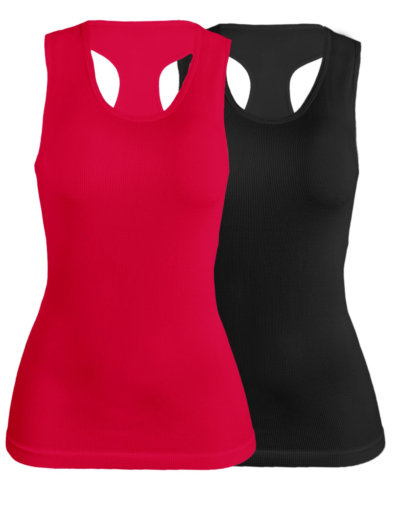 Set De Dos Blusas Mujer Camiseta Dama Bl-1007-px2 Color Rojo Y Negro Casual Blusa Negra Crop Top