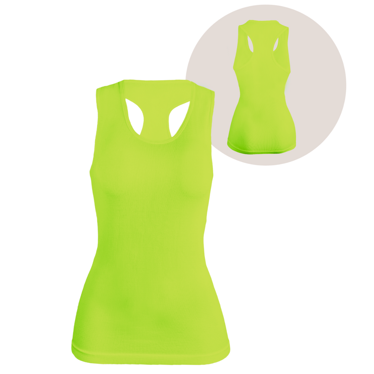 Foto 3 pulgar | Set De Dos Blusas Mujer Camiseta Dama Bl-1007-px2 Color Blanco Y Verde Fluoresente Casual Blusa Negra Crop Top