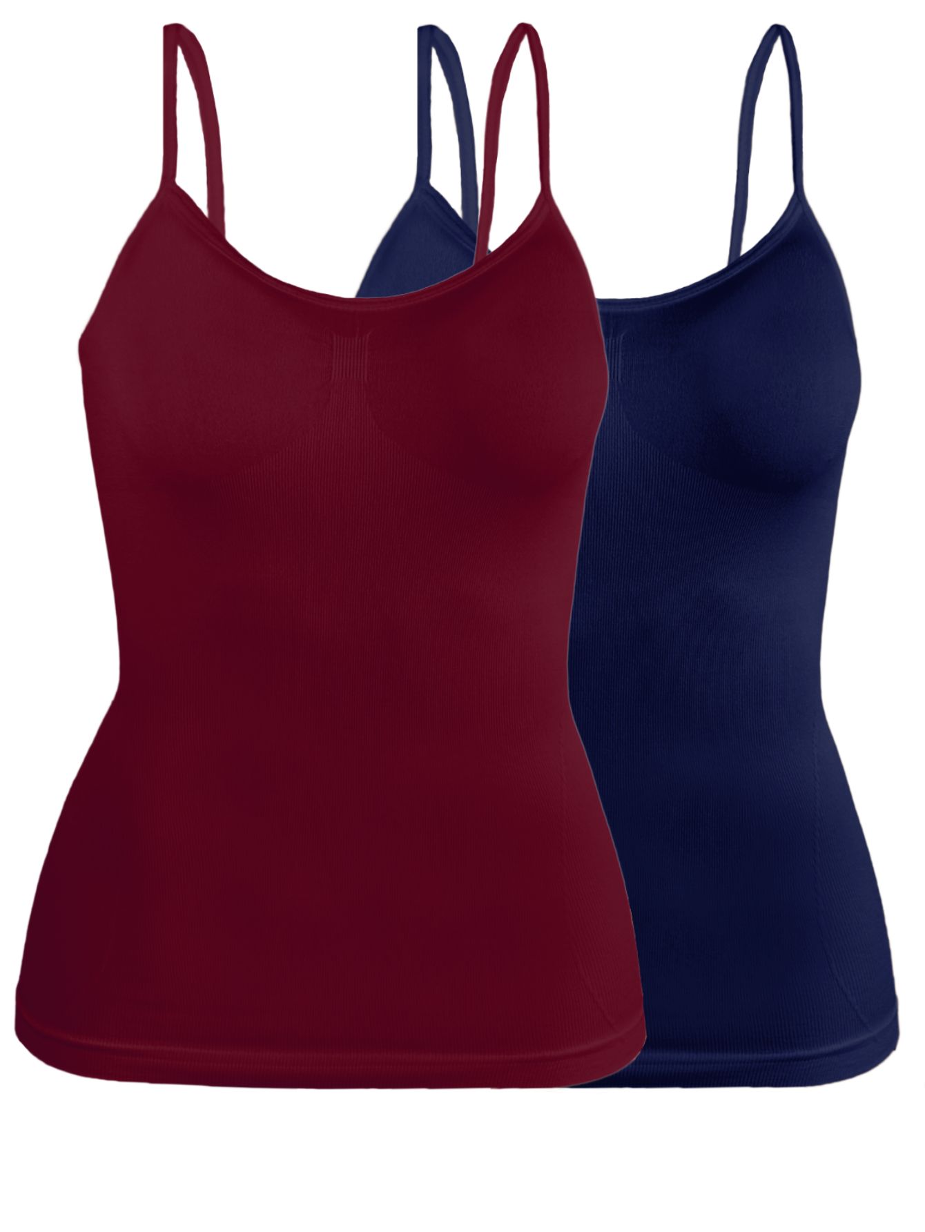 Foto 2 pulgar | Set De Dos Blusas Mujer Tirantes Bl-1005-px2 Color Variado En Colores Casual Blusa Crop Top Dama