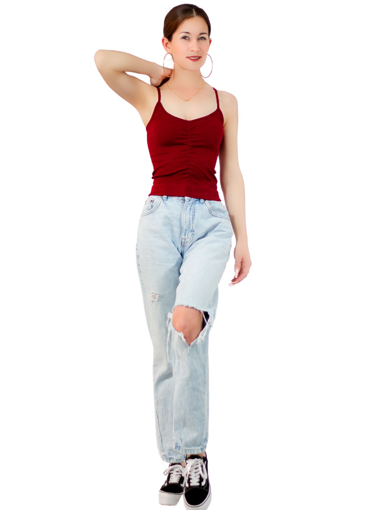 Foto 9 pulgar | Set 4 Tops Mujer Deportivo O Casual Bl-1002-px4 Colores Variados Blusa Croptop Tirantes