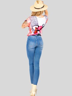 Foto 3 | Set De 4 Blusas De Mujer Bl-1021 Color Variado Manga Corta Estampada