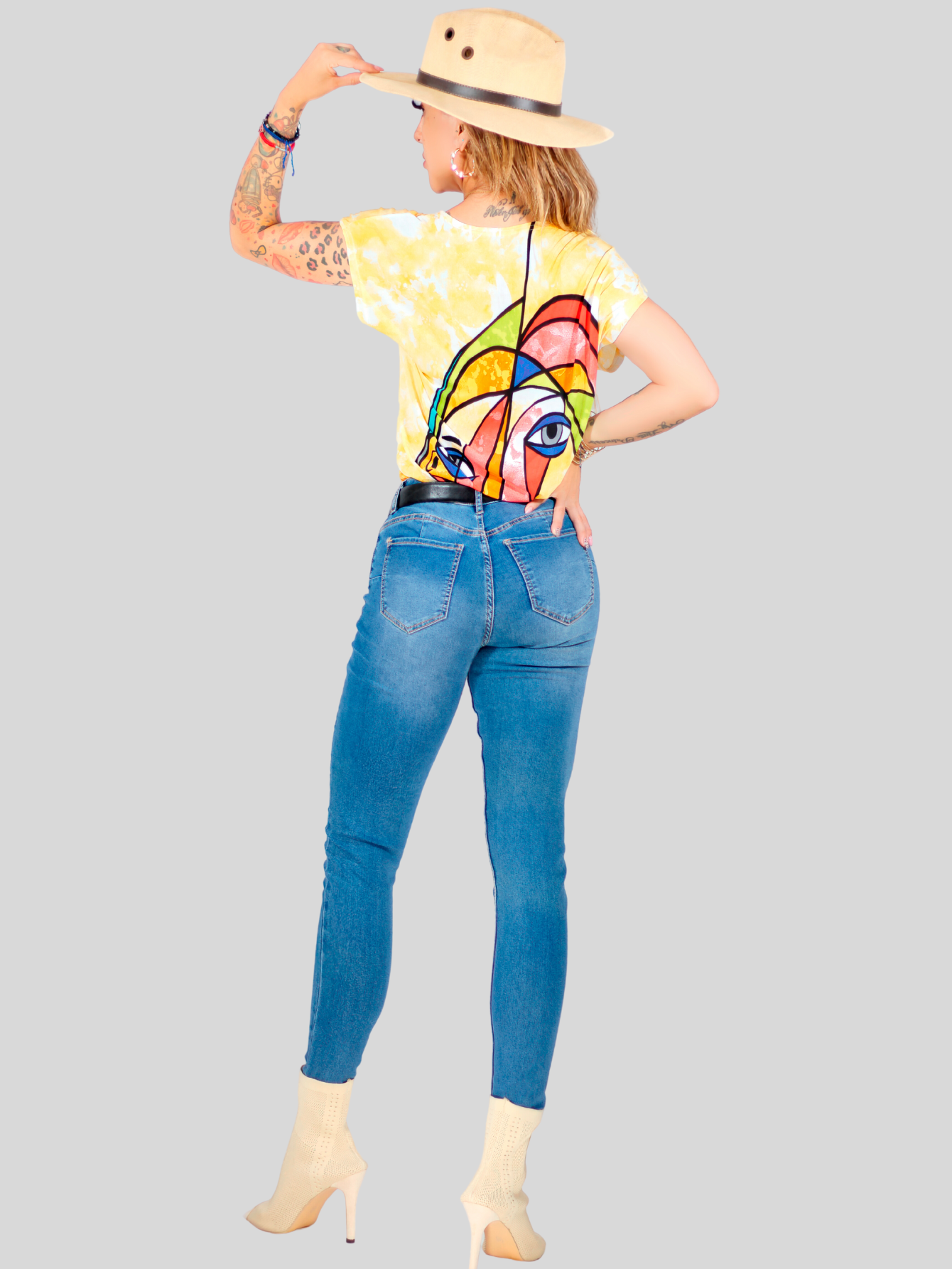 Foto 5 pulgar | Set De 4 Blusas De Mujer Bl-1021 Color Variado Manga Corta Estampada