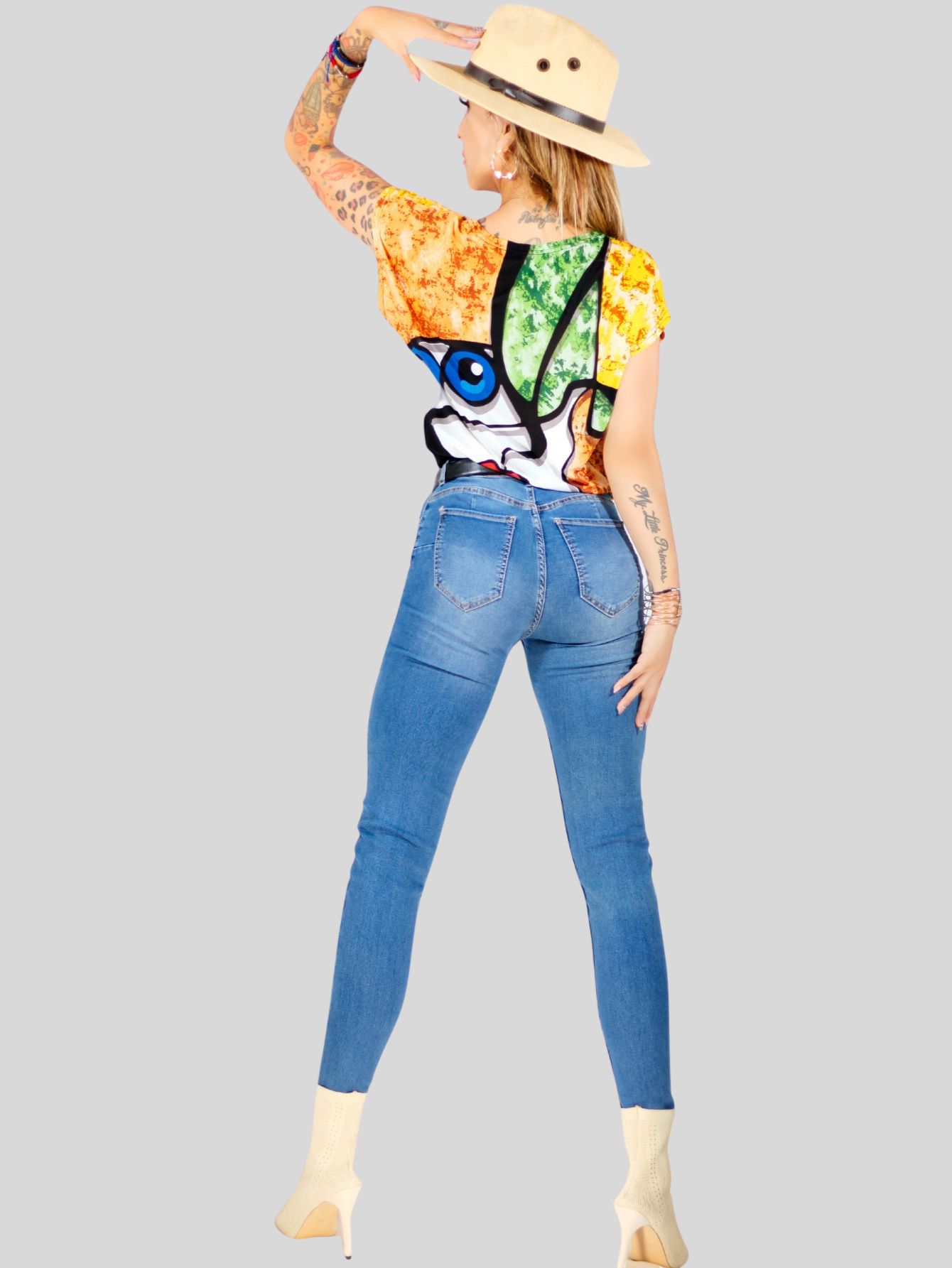 Foto 5 pulgar | Set De 4 Blusas De Mujer Bl-1021 Color Variado Manga Corta Estampada
