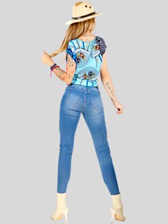 Foto 3 | Set De 4 Blusas De Mujer Bl-1021 Color Variado Manga Corta Estampada