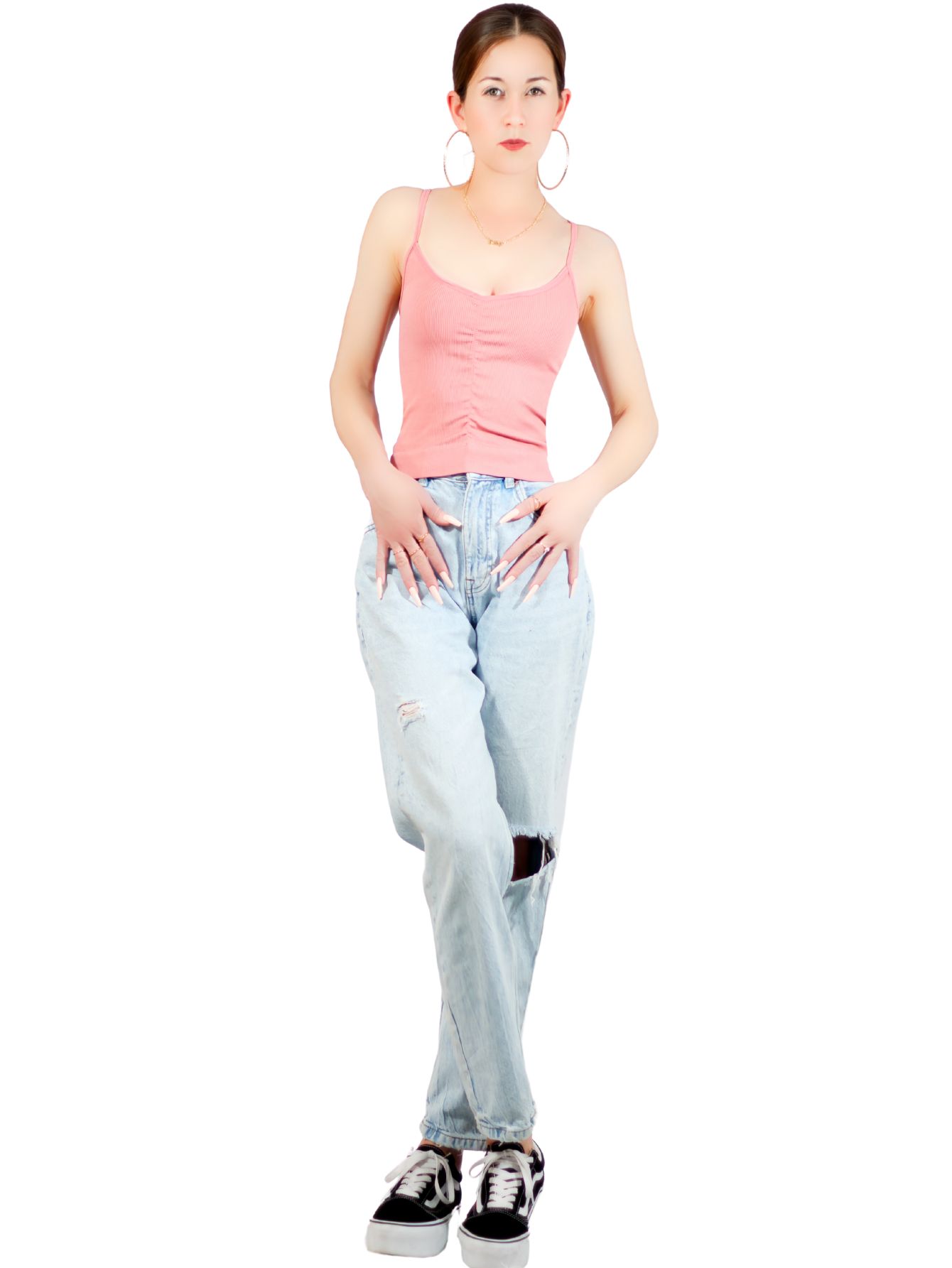 Foto 5 pulgar | Set 4 Tops Mujer Deportivo O Casual Bl-1002-px4 Colores Variados Blusa Croptop Tirantes