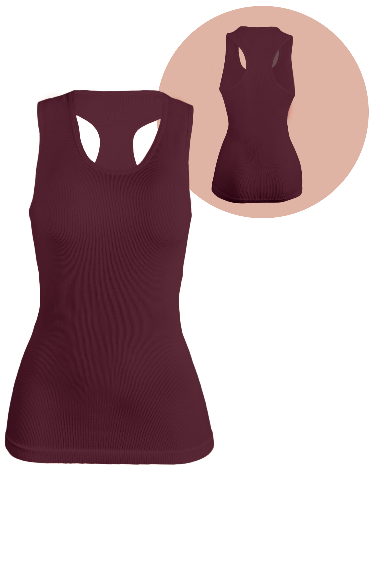 Foto 3 pulgar | Set De Dos Blusas Mujer Camiseta Dama Bl-1007-px2 Color Vino Y Vino Casual Blusa Negra Crop Top