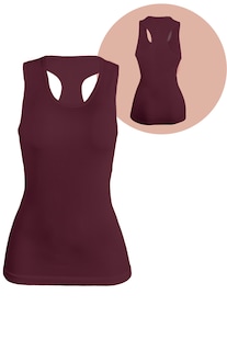 Foto 2 | Set De Dos Blusas Mujer Camiseta Dama Bl-1007-px2 Color Vino Y Vino Casual Blusa Negra Crop Top