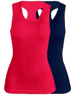 Foto 1 | Set De Dos Blusas Mujer Camiseta Dama Bl-1007-px2 Color Negro Y Marino Casual Blusa Negra Crop Top