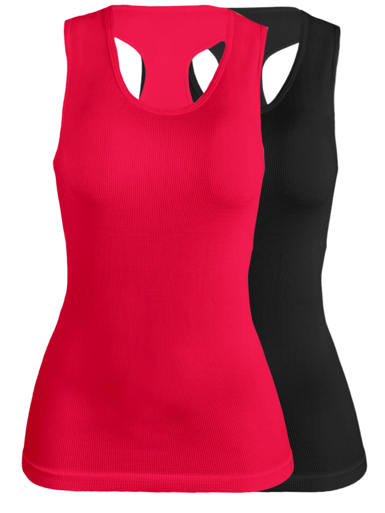 Set De Dos Blusas Mujer Camiseta Dama Bl-1007-px2 Color Blanco Y Verde Fluoresente Casual Blusa Negra Crop Top