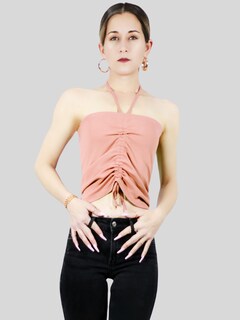 Foto 2 | Set De 2 Blusas De Tirante Para Mujer Top-1016-px2 Colores Negro Y Colores Crop Top Stretch Canalé