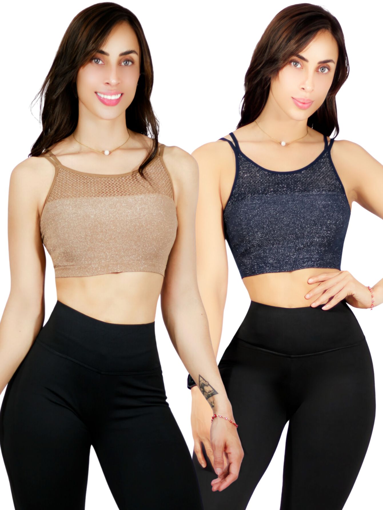 Set De 2 Top De Mujer Deportivo O Casual Stretch. Top-1021-px2 Colores Variados Encuéntralo Individual O En Pack.