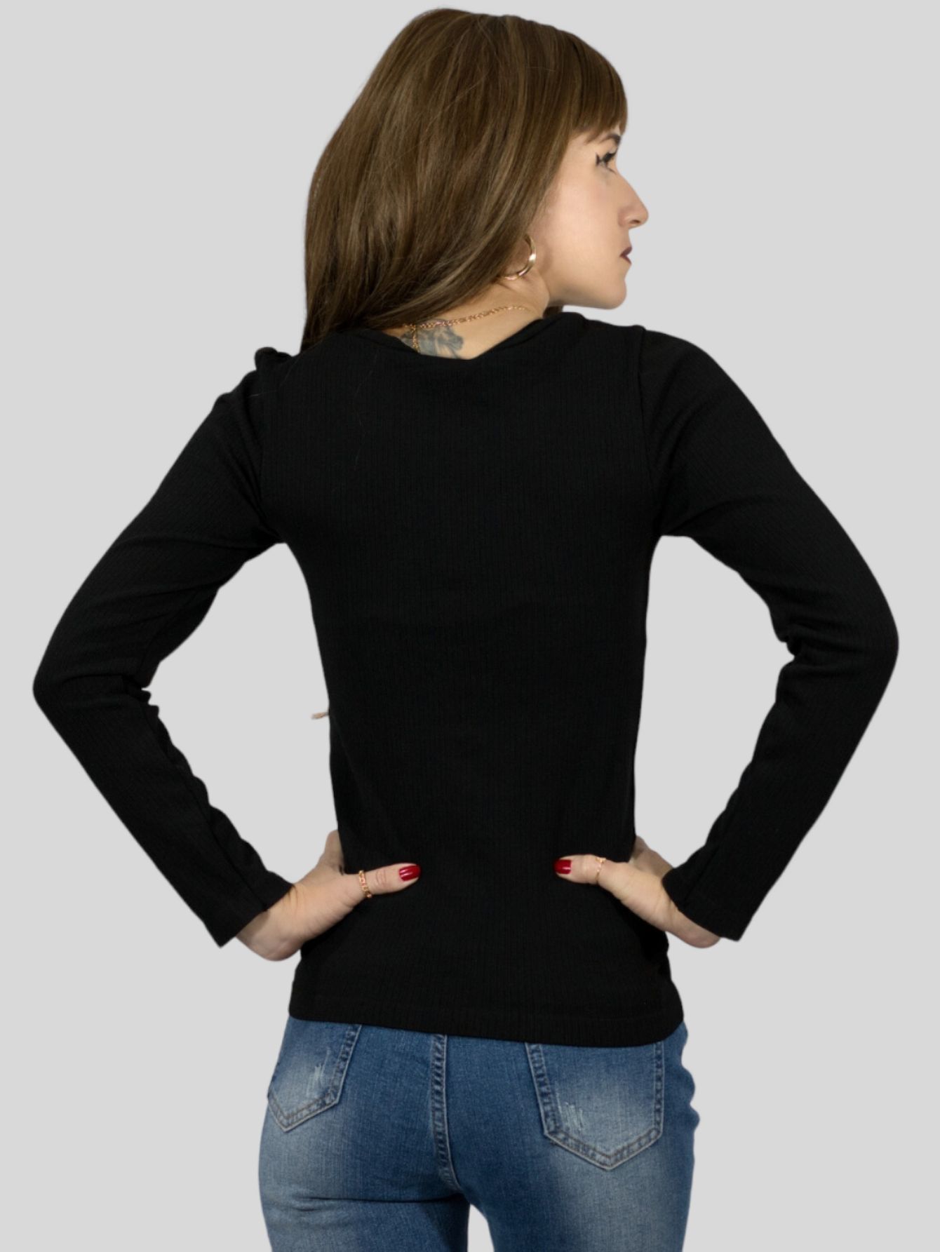 Foto 2 | Set De Dos Sueters Mujer Sueteres Casual Bl-1009-px2 Color Negro Y Blanco Sweater Dama Blusa Manga Larga