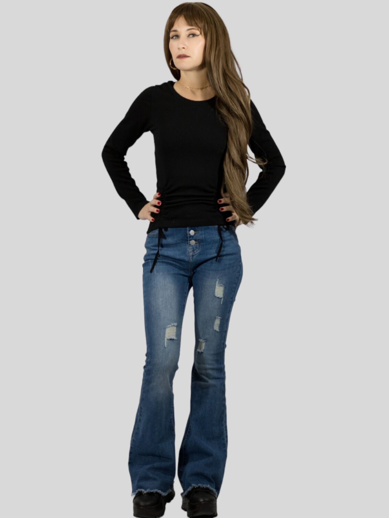 Foto 3 | Set De Dos Sueters Mujer Sueteres Casual Bl-1009-px2 Color Negro Y Blanco Sweater Dama Blusa Manga Larga