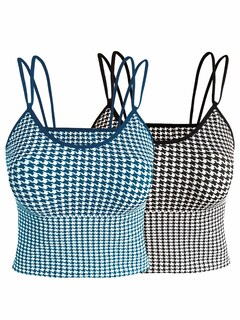 Foto 1 | Set 2 Tops Mujer Deportivo Top-1020-px2 Colores Variados O Casual Blusa Croptop Tirantes