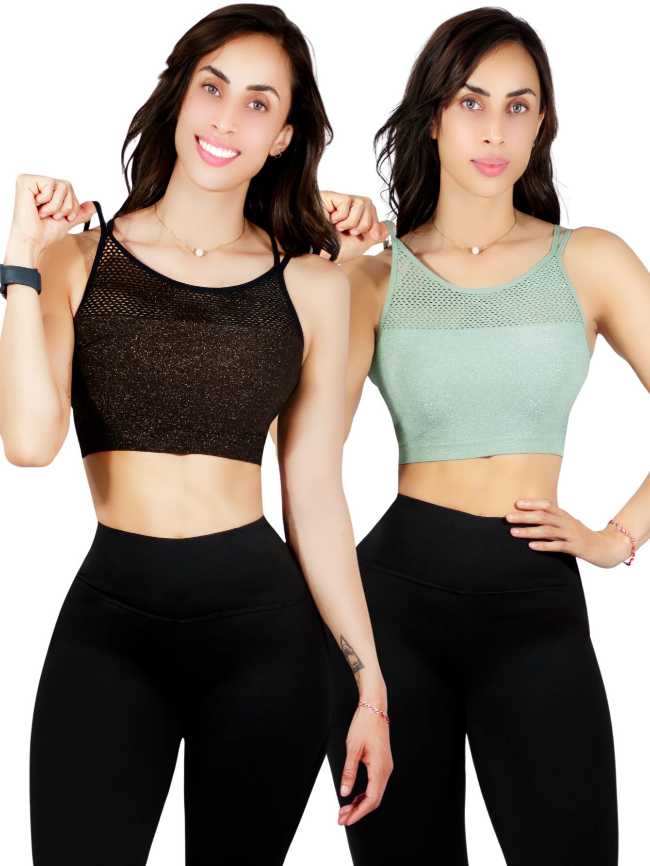 Set De 2 Top De Mujer Deportivo O Casual Stretch. Top-1021-px2 Colores Variados Encuéntralo Individual O En Pack.