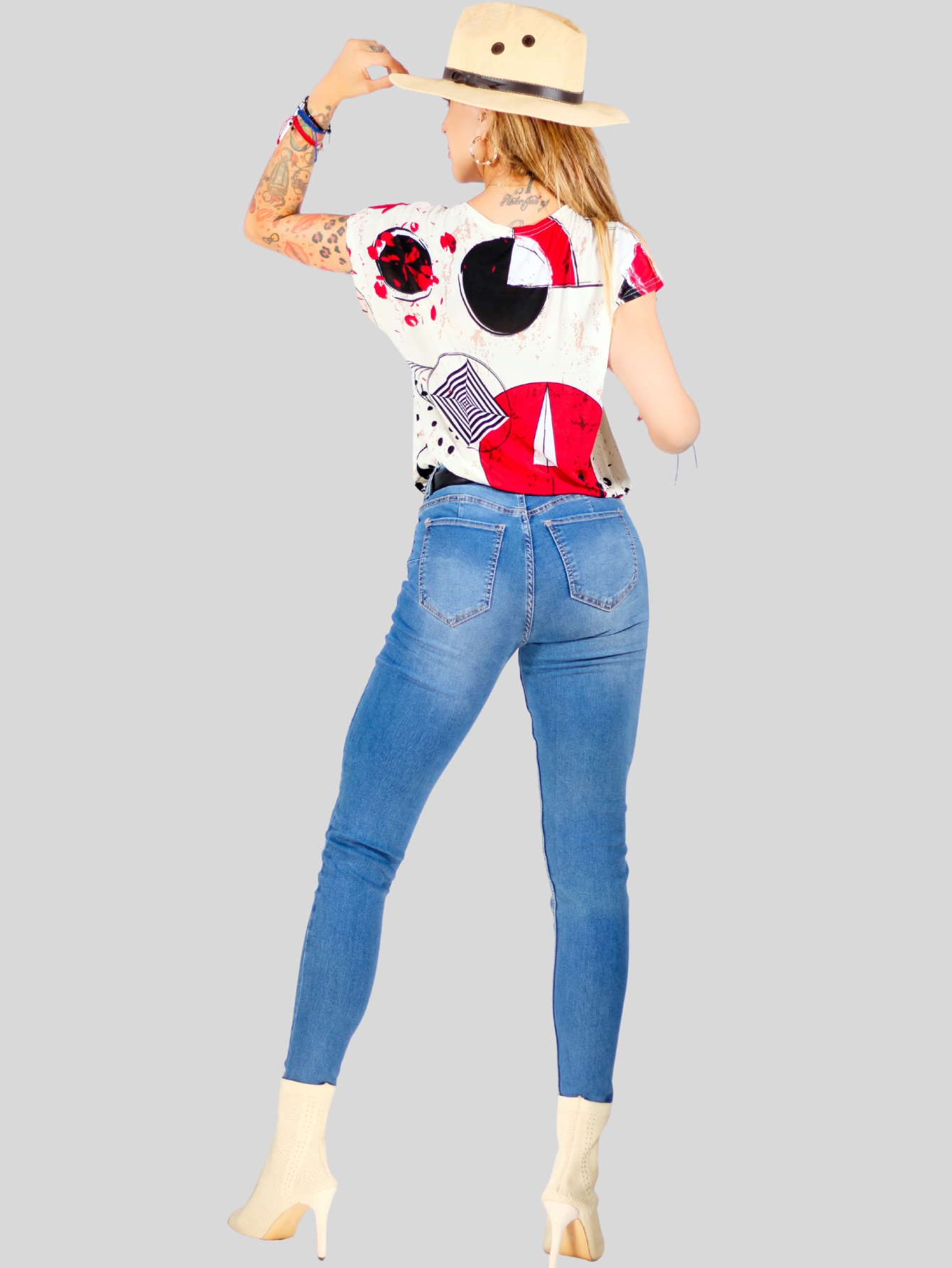Foto 6 | Set De 2 Blusas De Mujer Bl-1021 Color Variado Manga Corta Estampada