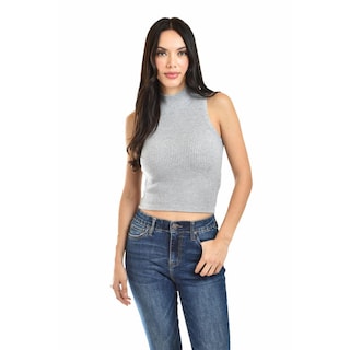 Foto 1 | Blusa Básica Sin Mangas Gris