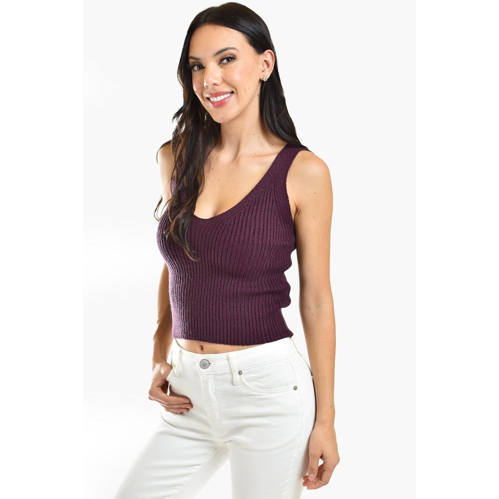 Foto 3 pulgar | Blusa Básica Roman Fashion Morado Oscuro