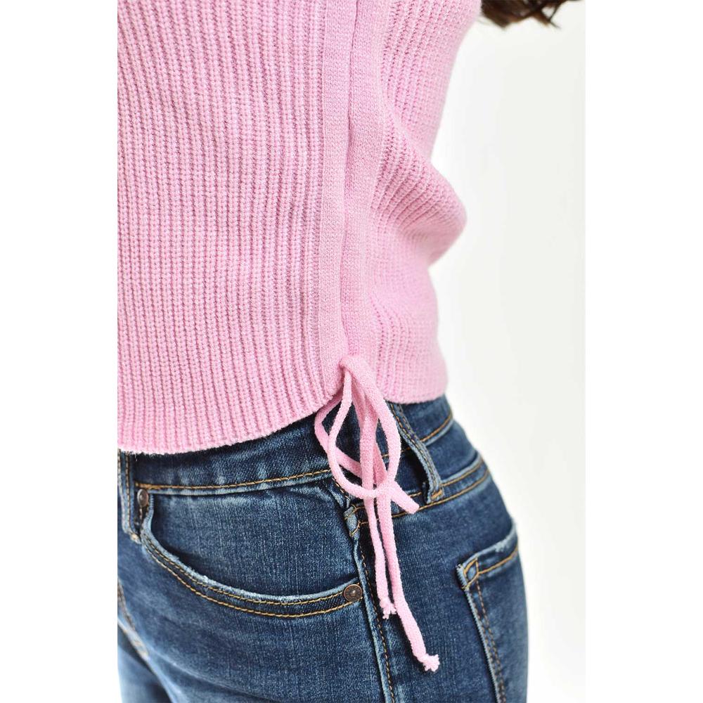 Foto 5 pulgar | Blusa De Punto Con Jareta Ajustable /juvenil, 0176 (rosa) Rosa