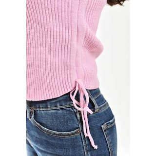 Foto 4 | Blusa De Punto Con Jareta Ajustable /juvenil, 0176 (rosa) Rosa