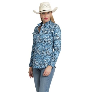 Foto 2 | Blusa Vaquera Mujer Wrangler Slim Fit 462 Azul Marino