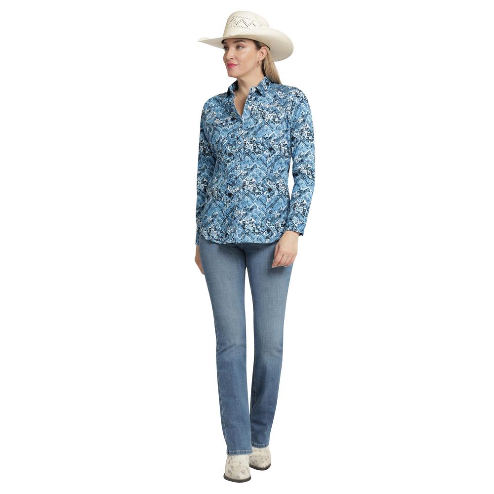 Foto 4 | Blusa Vaquera Mujer Wrangler Slim Fit 462 Azul Marino
