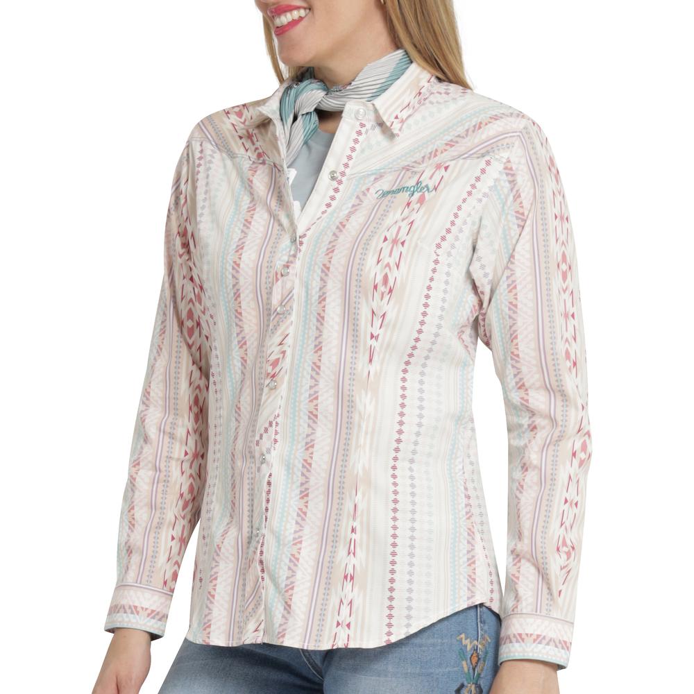 Foto 6 pulgar | Blusa Vaquera Mujer Wrangler Slim Fit Manga Larga 909 Blanco