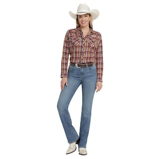 Foto 4 | Blusa Vaquera Mujer Wrangler Slim Fit 464 Gris