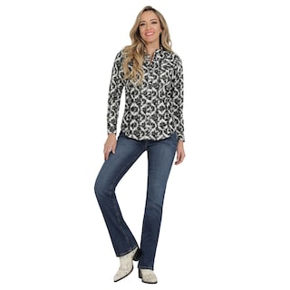 Foto 4 | Blusa Vaquera Mujer Wrangler Slim Fit 463 Negro