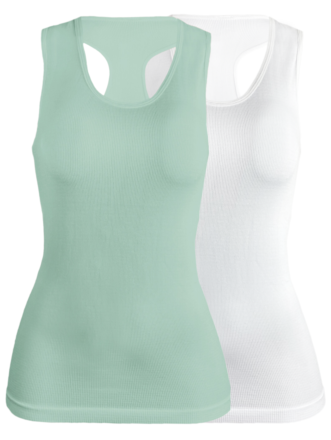 Set De 2 Blisas Camiseta Para Dama Bl-1007 Surtido En Color Sin Mangas