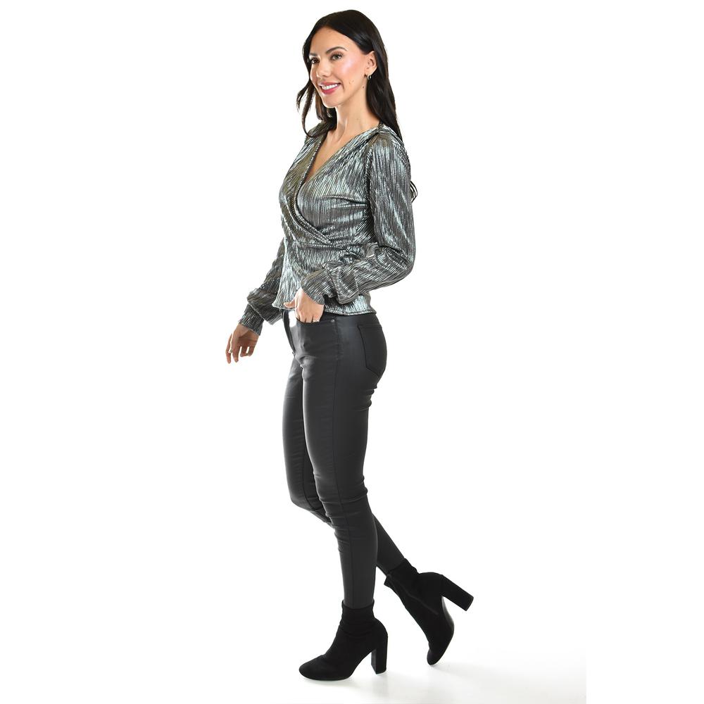 Foto 2 | Blusa Efecto Metalico Roman Fashion /juvenil, 1883 (plateado) Plateado