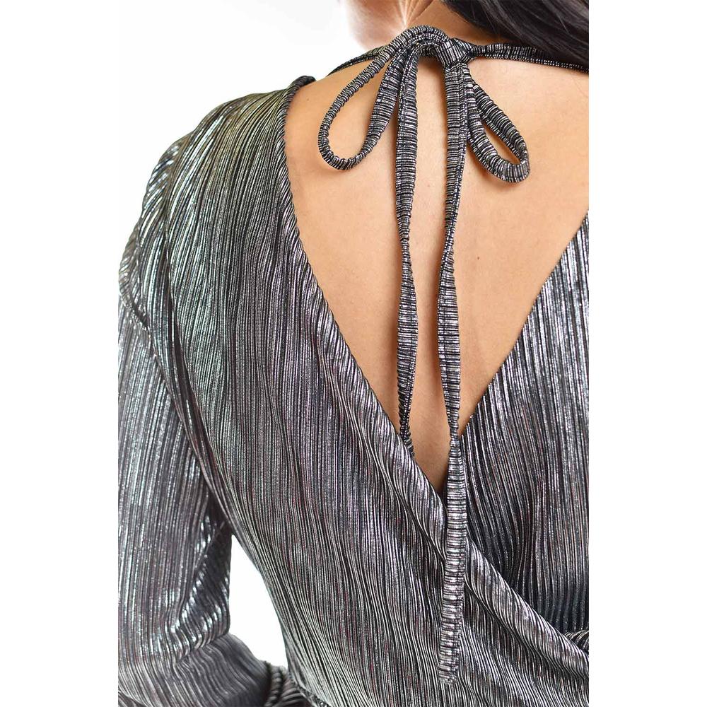 Foto 5 pulgar | Blusa Efecto Metalico Roman Fashion /juvenil, 1883 (plateado) Plateado